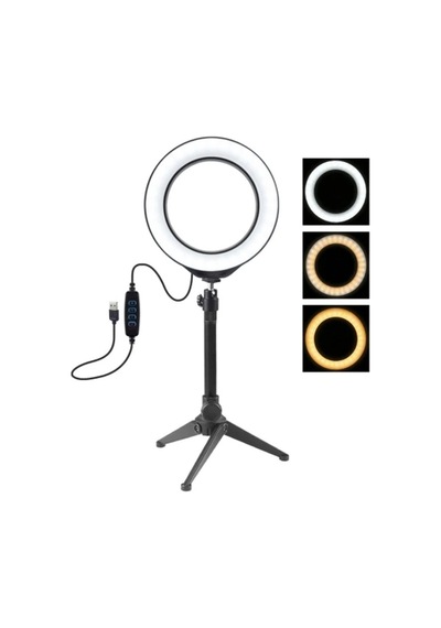 Puluz 6.2cm Pkt3032 Led Işık 16cm Stand Youtubercanlı Yayın Selfie Tiktok Makeup- 5775