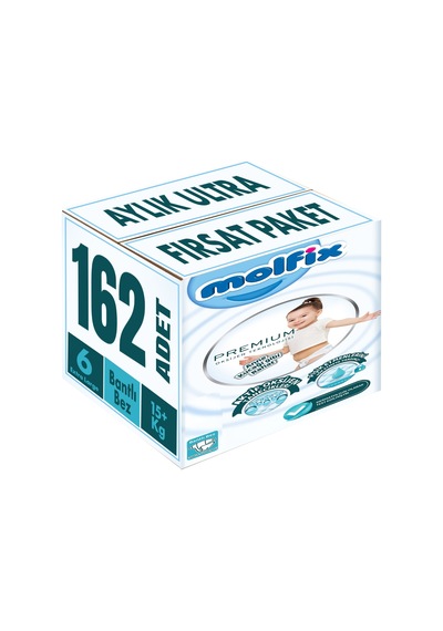 Molfix Premium Bebek Bezi Beden:6 15+kg Extra Large 162 Adet 3'lü
