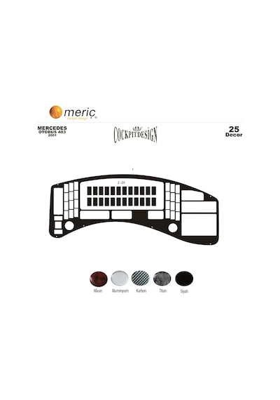 Meriç® Mercedes 403 Ön Torpido Kaplama 25 Parça 2001-2005 (530158476)