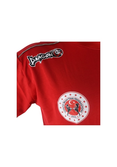 Dragondo Tx8505 Türkiye Muay Thai Team Baskılı Tişört Kırmızı