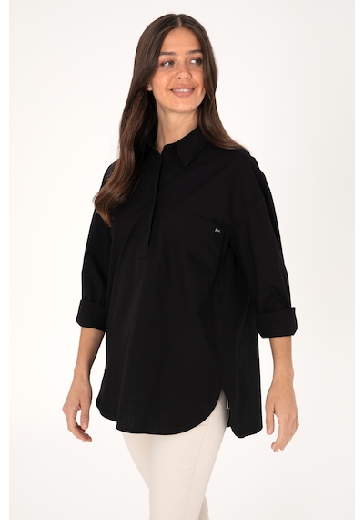U.s. Polo Assn. Kadın Siyah Gömlek Desenli 50307666-vr046 Siyah
