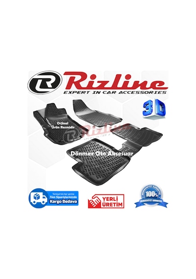 Fiat Grande Punto 3D Paspas Havuzlu Siyah 2006-2017 Arası Rizline N11.9545