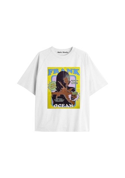 Kalic Studio Unisex Erkek Kadın Blond Frank Ocean Beyaz T-shırt Frankbeyaz30