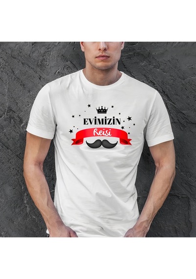 Wear Vexel Babalar Günü Hediye Baba Temalı Baskılı Oversize Bisiklet Yaka T-shirt - Beyaz Çok Renkli