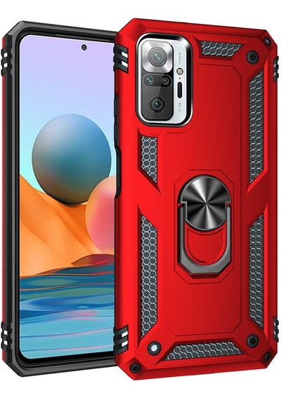 Rba Aksesuar Redmi Note 10 Pro Kılıf Rba Vega Kapak - Kırmızı Kırmızı