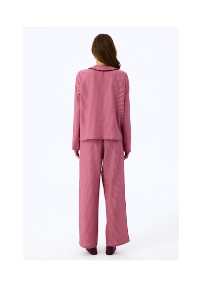 Penti Gül Kurusu Rosy Uzun Kollu Gömlek Pantolon Pijama Takımı Pk34