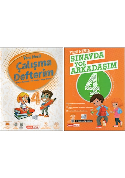 Kırmızı Beyaz 4. Sınıf Çalışma Defterim+sınavda Yol Arkadaşım 2 Kitap