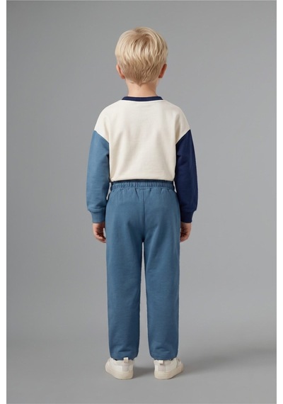 Defacto %100 Pamuk Beli Bağcıklı Etiket Detaylı Barrel Fit Pantolon Erkek Bebek I0322a526aube764 Mavi-be764