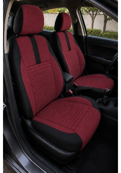 Audi Q2 2016 2017 2018 2019 2020 Uyumlu Sportline Serisi Siyah Bordo Oto Koltuk Kılıfı