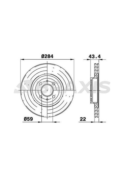 Braxis Ae0054 Ön Fren Disk Aynası Bravo I Iı Croma Doblo Idea Linea Marea Stilo Alfa 155 1.2 1.3 1.4 1.6 1.8 1.9 1 60812164