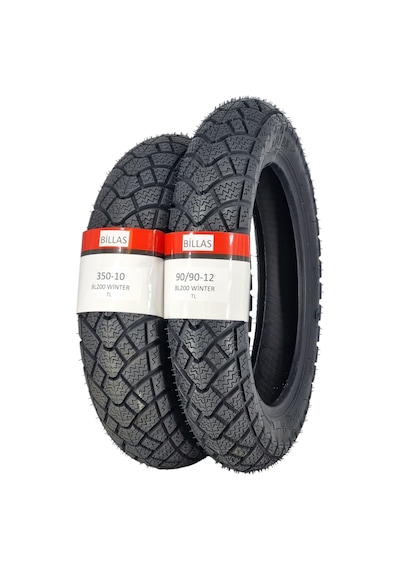 Kışlık Lastik 350-10 Ve 90/90-12 Takım Tl Tubeless - Dubleks