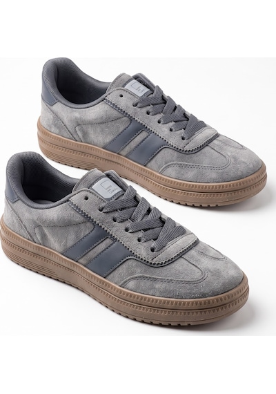 V.S.H Velvet Rota Kadın Gri-buz Mavi Sneaker Spor Ayakkabı - Kadın Günlük Ayakkabı-2523 Gri - Mavi