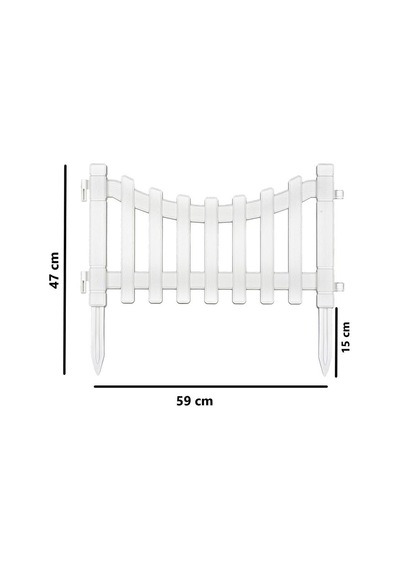 Omnipazar Irk-sb105 Sarmaşık Plastik Bahçe Dekorasyon Çiti 12'li Set Beyaz