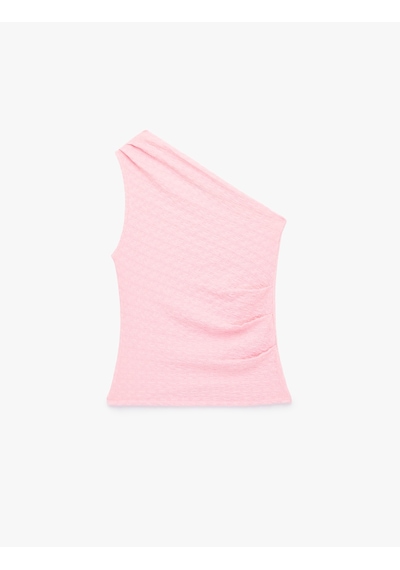 Koton Bürümcük Kumaş Dokulu Drape Detaylı Kolsuz Tek Omuz Bluz Pembe 6sak10343ek Gül Koton Bürümcük Kumaş Dokulu Drape Detaylı Kolsuz Tek Omuz Bluz Pembe 6sak10343ek Gül