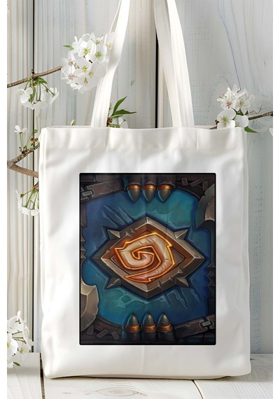 Art Hediye Hearthstone Oyun Baskılı Omuz Çanta Kişiye Özel Model 37 Çok Renkli