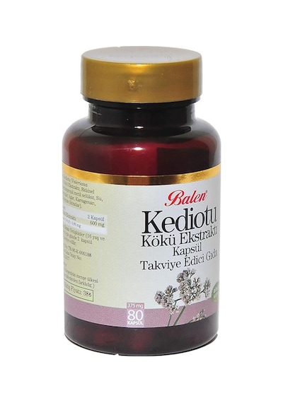 Balen Kediotu Kökü Ekstraktı Kapsülü 375 MG x 80 Adet Kedi Otu