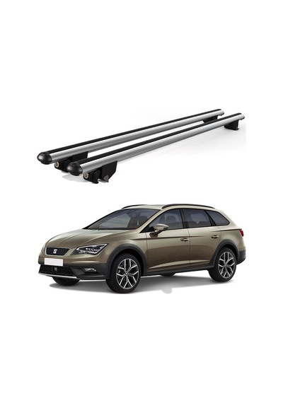 Kanca Seat Leon Kombi 2013-2019 Uyumlu Gri Kilitli Ara Atkı 110cm Port Bagaj Tavan Barı