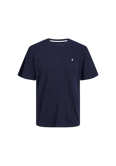 Jack & Jones Erkek Logo Nakis Islemeli Tisört - Paulos - 12245087 Navy Blazer