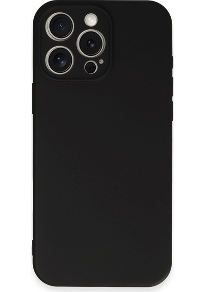 Apple  Uyumlu  iPhone 16 Pro Max Kılıf Nano İçi Kadife Silikon Siyah,