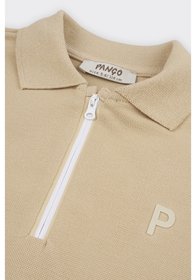 Unisex Çocuk Kısa Kollu Bej Polo Yaka Tişört Çok Renkli 9931BK05002