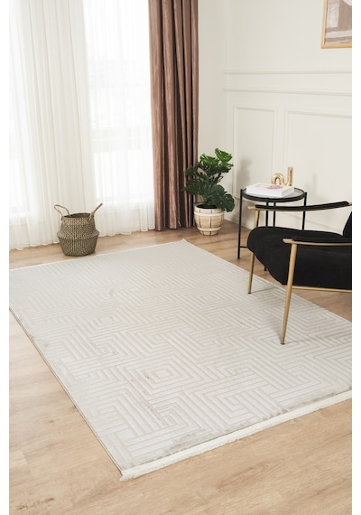 Mariesse Home Jasmine Serisi Bambu Dokulu Modern Sık Dokuma Koridor Kesme Yolluk Dokuma Makine Halısı E506 Gri