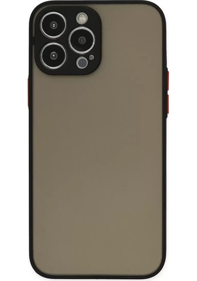 Newface Apple İphone 13 Pro Kılıf Montreal Silikon Kapak - Siyah Kahverengi