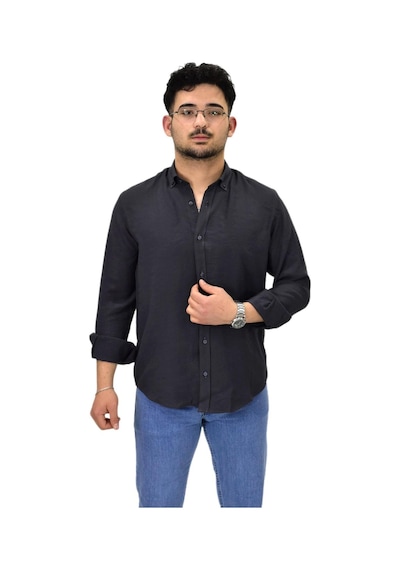 Erkek Spor Silim Fit Uzun Kol Gömlek G5019 Bgl-st04493 Antrasit