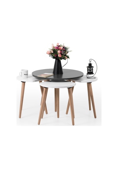 Pissa / Orta Sehpa / Sehpa Seti / Sehpa Takımı / 5 Parçalı Sehpa Seti