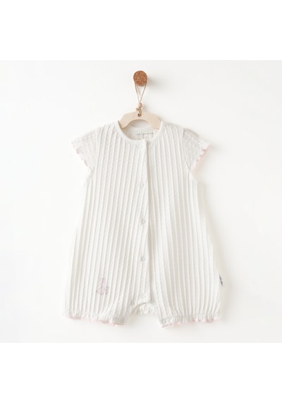 Andywawa Ac26513 Summer Time Kız Bebek Tulum Ekru