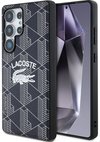 Galaxy S25 Ultra Kılıf Lacoste Uyumlu Lisanslı Magsafe Özellikli Mono Vintage Logo Kapak Lacivert