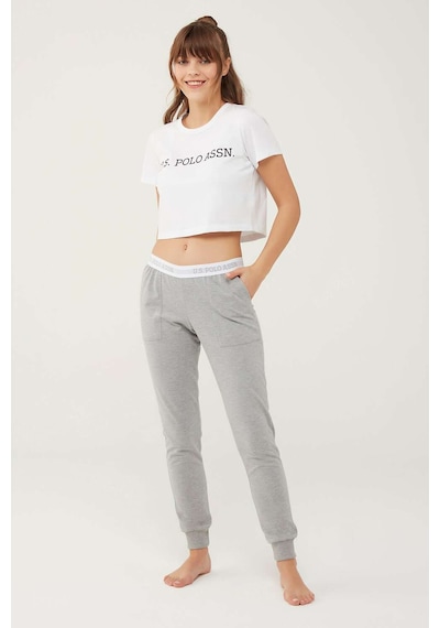 U.S. Polo Assn. Kadın Gri Melanj Pijama Altı 16602 Gri