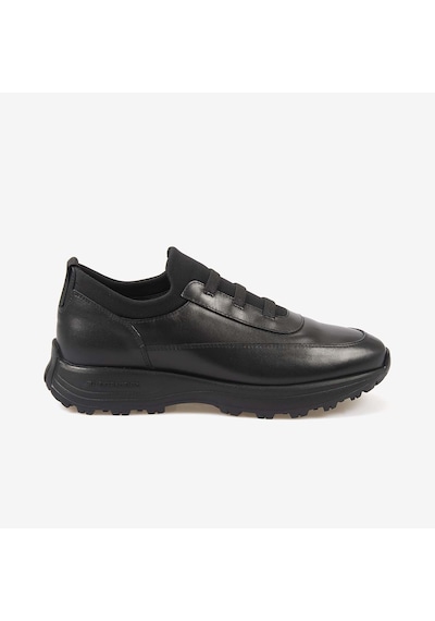 Mocassini Erkek Hakiki Deri Eva Taban Bağcıksız Lastik Detaylı Spor & Sneaker Ayakkabı 97945 Siyah Videla