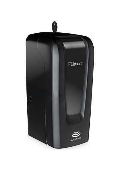 Flosoft Hazneli Fotoselli Sabun Ve Dezenfektan Dispenseri Aparatı - Duvara Monte - 1000 Ml. - Siyah Siyah
