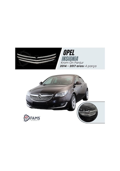 Opel İnsignia Krom Ön Panjur 4 Parça 2014-2017 Paslanmaz Çelik