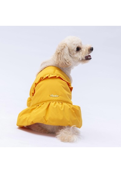 Sarı Elizabeth Köpek Mont Köpek Yağmurluk Köpek Kıyafeti Köpek Elbisesi