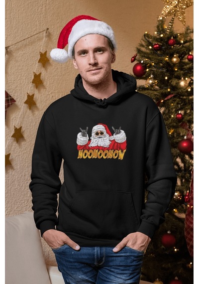 Hohoo Noel Baba Yeni Yıl Kapşonlu Sweatshirt 001