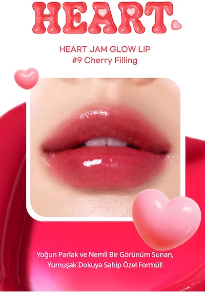 Perıpera Heart Jam Glow Lip 9cherry Filling Lucky Lottery 9