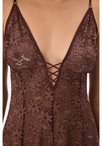 Penti Kahverengi Dantelli Body Bn83