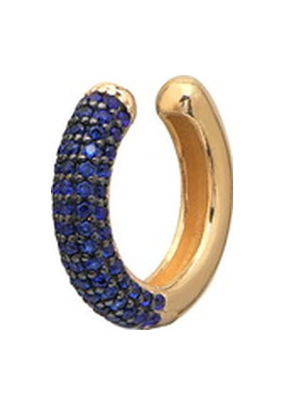 Cosar Silver 925 Ayar Zirkon Taşlı Kıkırdak Küpe Gold