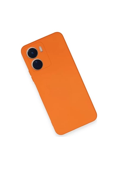 Newface Vivo Y16 Kılıf Nano İçi Kadife Silikon - Turuncu