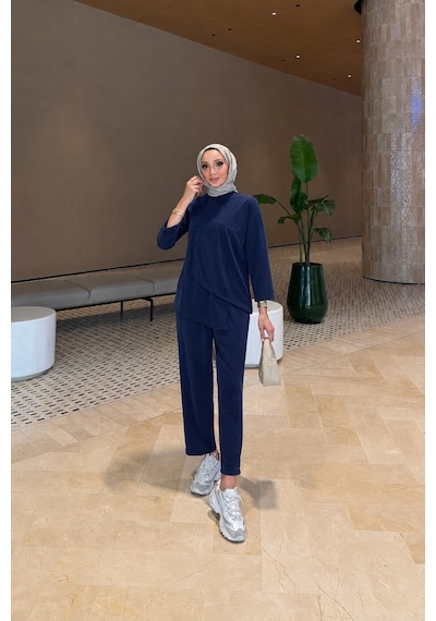Riella Butik Onana Oysho Tesettür Takım Lacivert