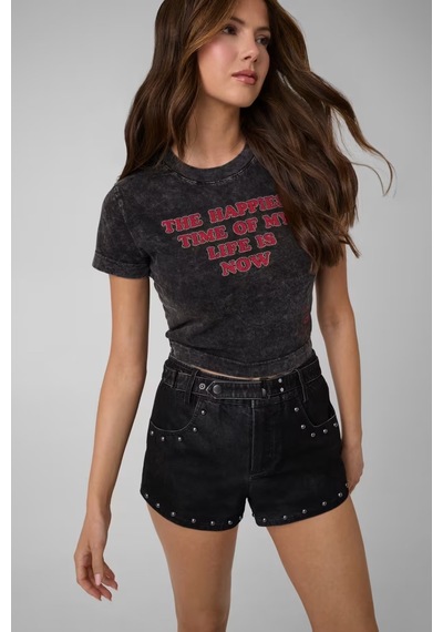 Guess Marilyn Slim Fit Kadın T-shirt W6bı53k6661 Siyah
