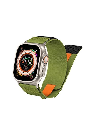 Apple Watch Ultra / Ultra 2 49mm Uyumlu Kordon Ayarlanabilir Hafif Hasır Örgü Spor Tasarım Kayış