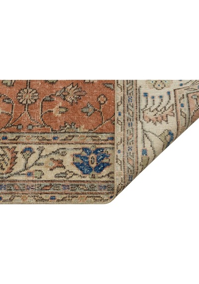 Romantik Vintage Gül Desenli Yün Halı - 165x260 Cm 9939