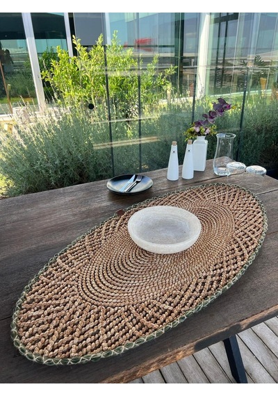 Runner - 1 Adet - 110 X 55 Cm Natural Kahverengi