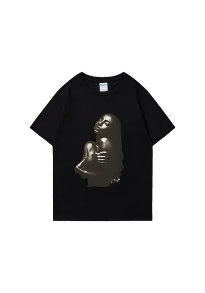 Flood Of Style Mizah Aşk Deluxe S-sade Dünya Turu T Shirt Erkek Kadın Artı Boyutu Vintage Kısa Kollu Siyah