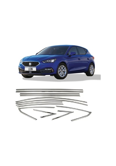 Autogp Seat Leon Cam Çerçevesi Kenar Çıtası Krom Tamtur 2021+ Bgc-agp-10111
