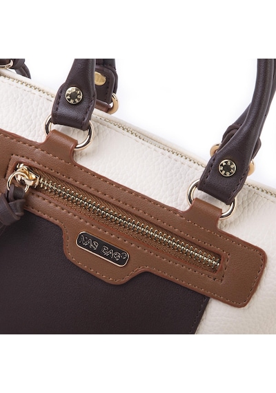 Nas Bag Kadın Mini El Ve Postacı Çantası Krem Kahve Taba Lopez