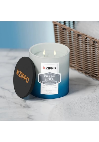 Zippo Odor-masking Candle - Koku Giderici Mum Fresh Linen Mavi