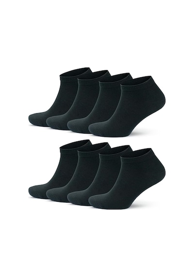 Ozzy Socks 8 Çift Ekonomik Pamuklu Siyah Erkek Patik Siyah